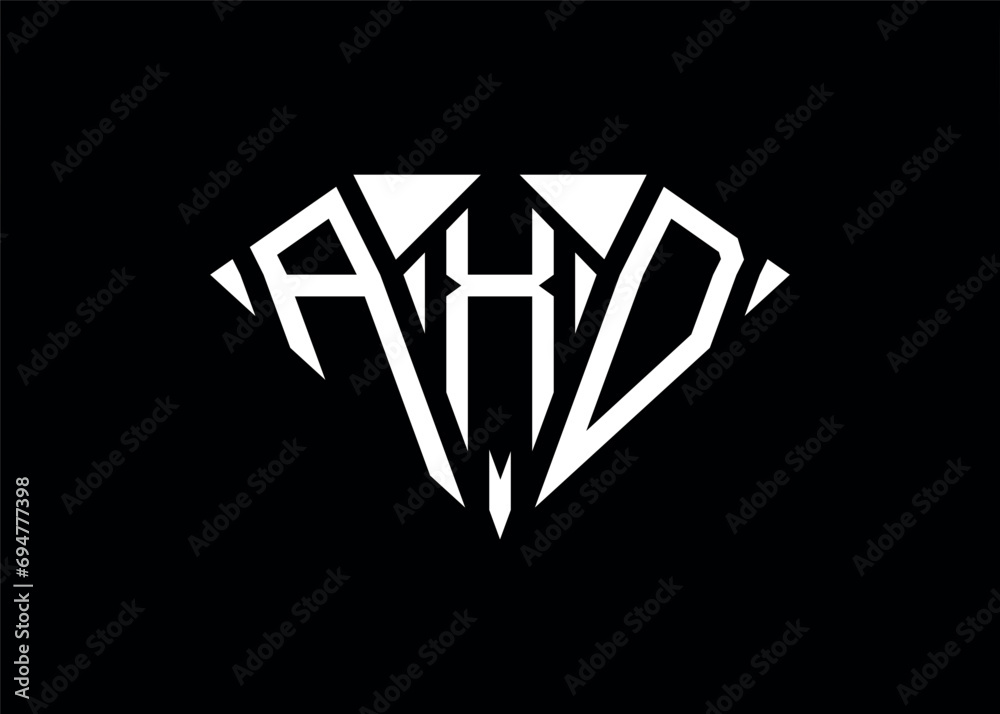 Modern letter A X D diamond shape logo And initial monogram A X D letter logo vector template. Modern letter A X D diamond shape logo And initial monogram A X D letter logo vector template.