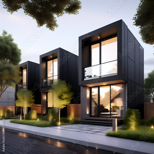 modern building in the evening