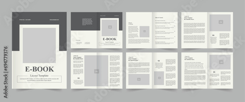 Minimal eBook Layout Template And Classy  eBook  Design photo