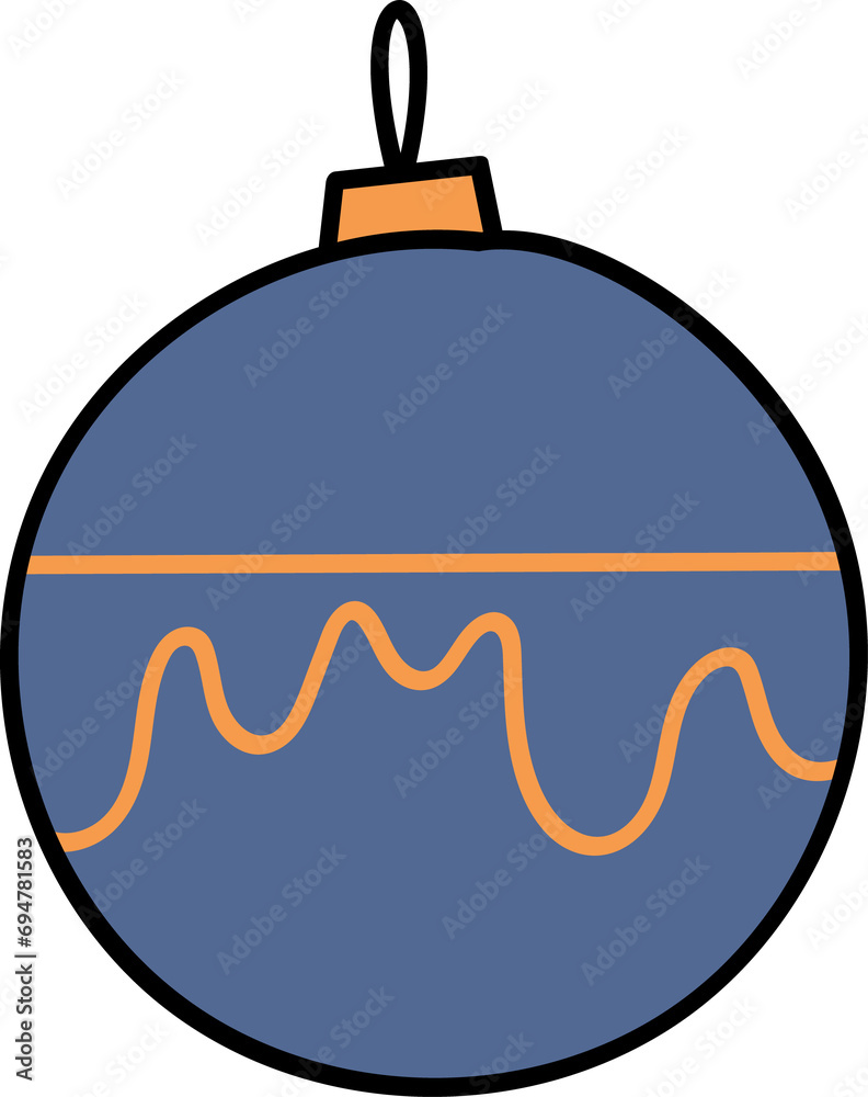 Obraz premium Christmas element. Holiday decoration. Christmas tree ball. Winter decoration