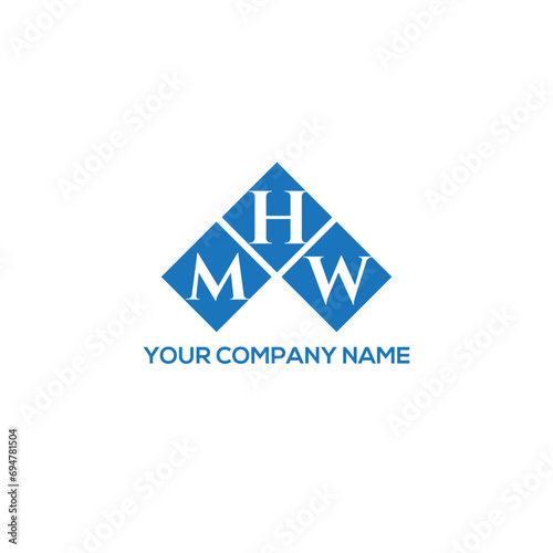 HMW letter logo design on white background. HMW creative initials letter logo concept. HMW letter design. 