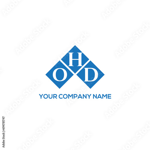 HOD letter logo design on white background. HOD creative initials letter logo concept. HOD letter design.
