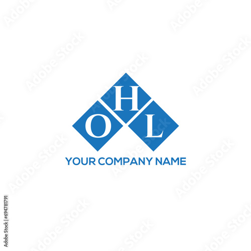 HOL letter logo design on white background. HOL creative initials letter logo concept. HOL letter design.
 photo