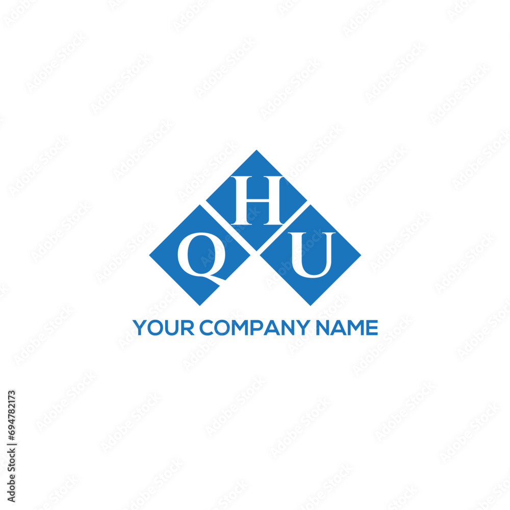 Fototapeta premium HQU letter logo design on white background. HQU creative initials letter logo concept. HQU letter design. 