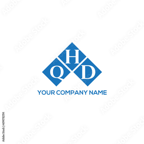 HQD letter logo design on white background. HQD creative initials letter logo concept. HQD letter design.
 photo