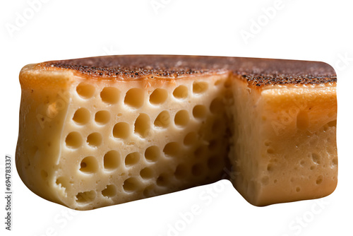 Fresh Sliced Crumpet Bread Isolated On transparent Background 