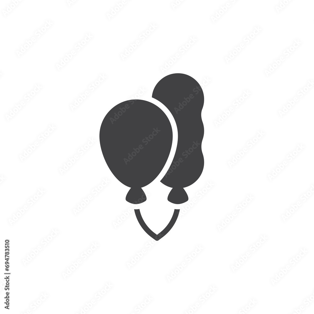 Fototapeta premium Two balloons vector icon