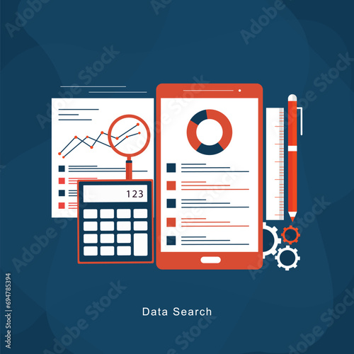 accounting data report concept