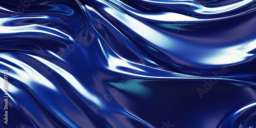 Glossy navy metal fluid glossy chrome mirror water effect background backdrop texture