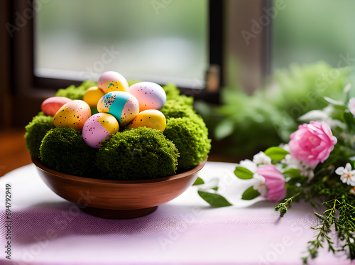 Detailed Easter bun with cozy atmosphere sharp