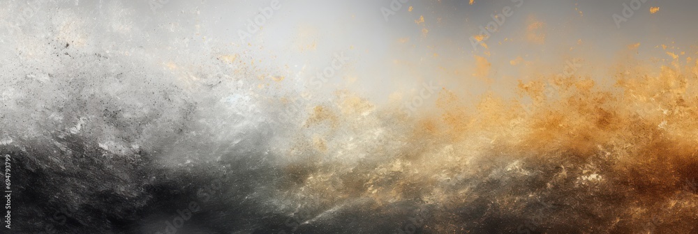 Gold-Silver gradient background grainy noise texture