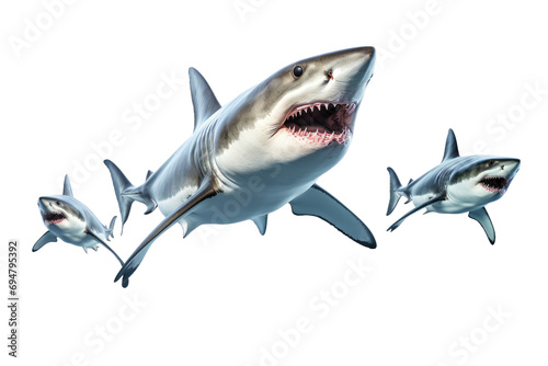 Sharks Jumping Photo Isolated On Transparent Background
