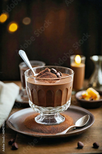 Decadent Chocolate Dessert With a Spoon photo