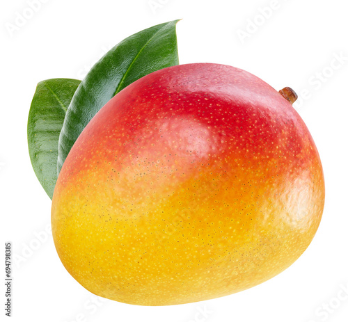 Organic mango fruit isolated on white background