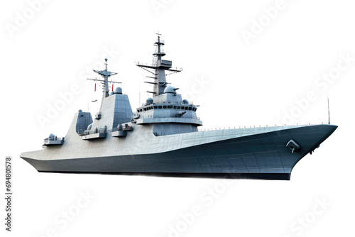 Advanced Tech Warship Isolated On Transparent Background