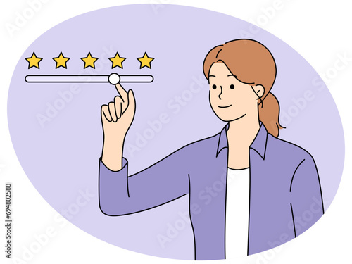 Customer give feedback to service