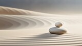 Zen Stones in Sand Dunes