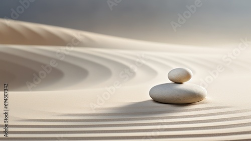 Zen Stones in Sand Dunes