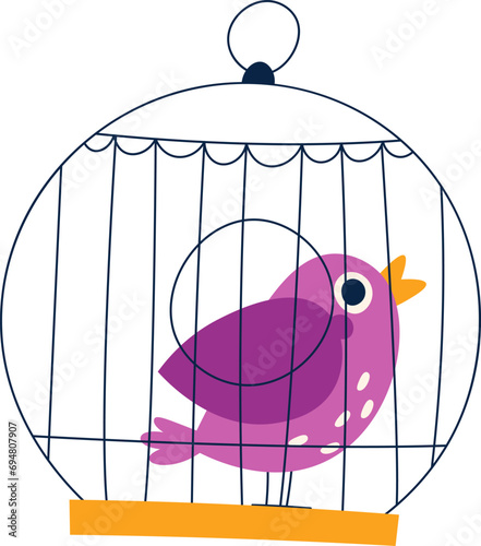 Cage With Bird