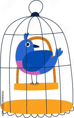 Cage With Bird