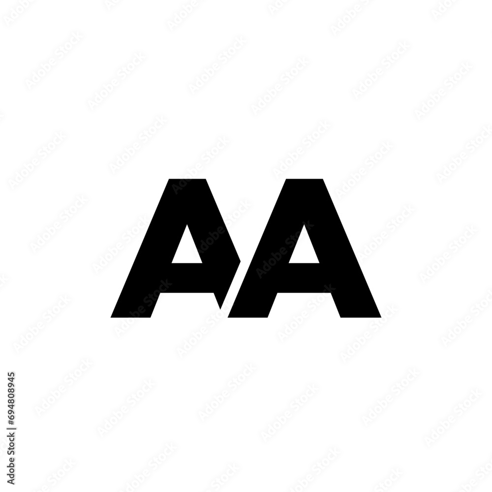 Letter A and A, AA logo design template. Minimal monogram initial based logotype. Letter A and A, AA logo design template. Minimal monogram initial based logotype.