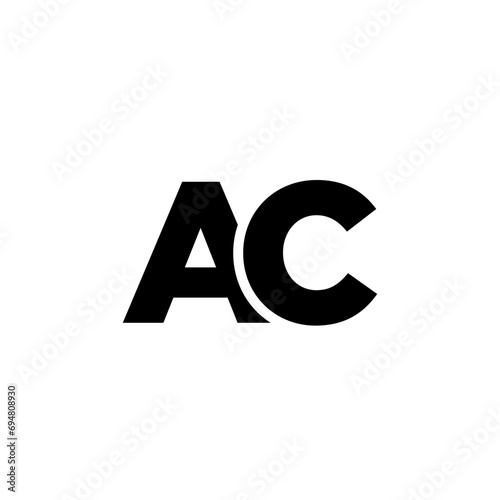 Letter A and C, AC logo design template. Minimal monogram initial based logotype.
