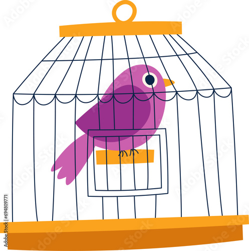 Cage With Bird