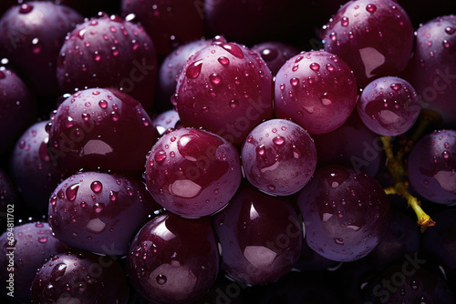 Ripe sweet grapes, close up photo