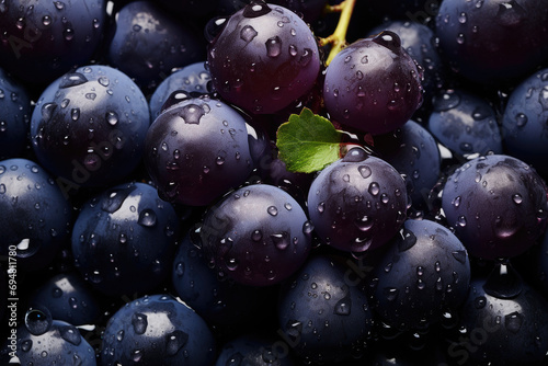 Ripe sweet grapes, close up photo