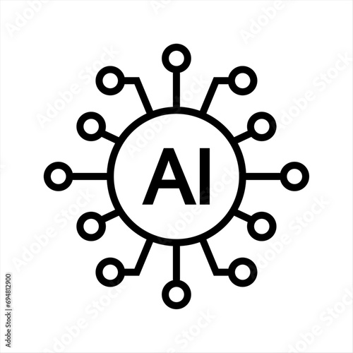 AI Processor vector icon