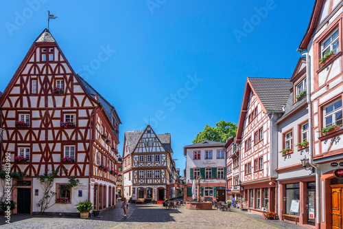 Half-timbered houses at the Kirschgarten, Mainz, Rhineland-Palatinate, Germany photo