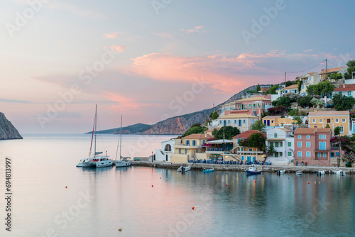 The harbour of Assos, Kefalonia, Ionian Islands, Greece. photo