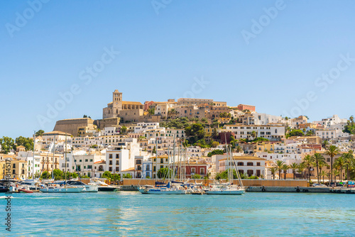 A view of Ibiza Old Town, featuring the Castle of Ibiza, Ibiza Town,  Ibiza, Balearic Islands, Spain photo
