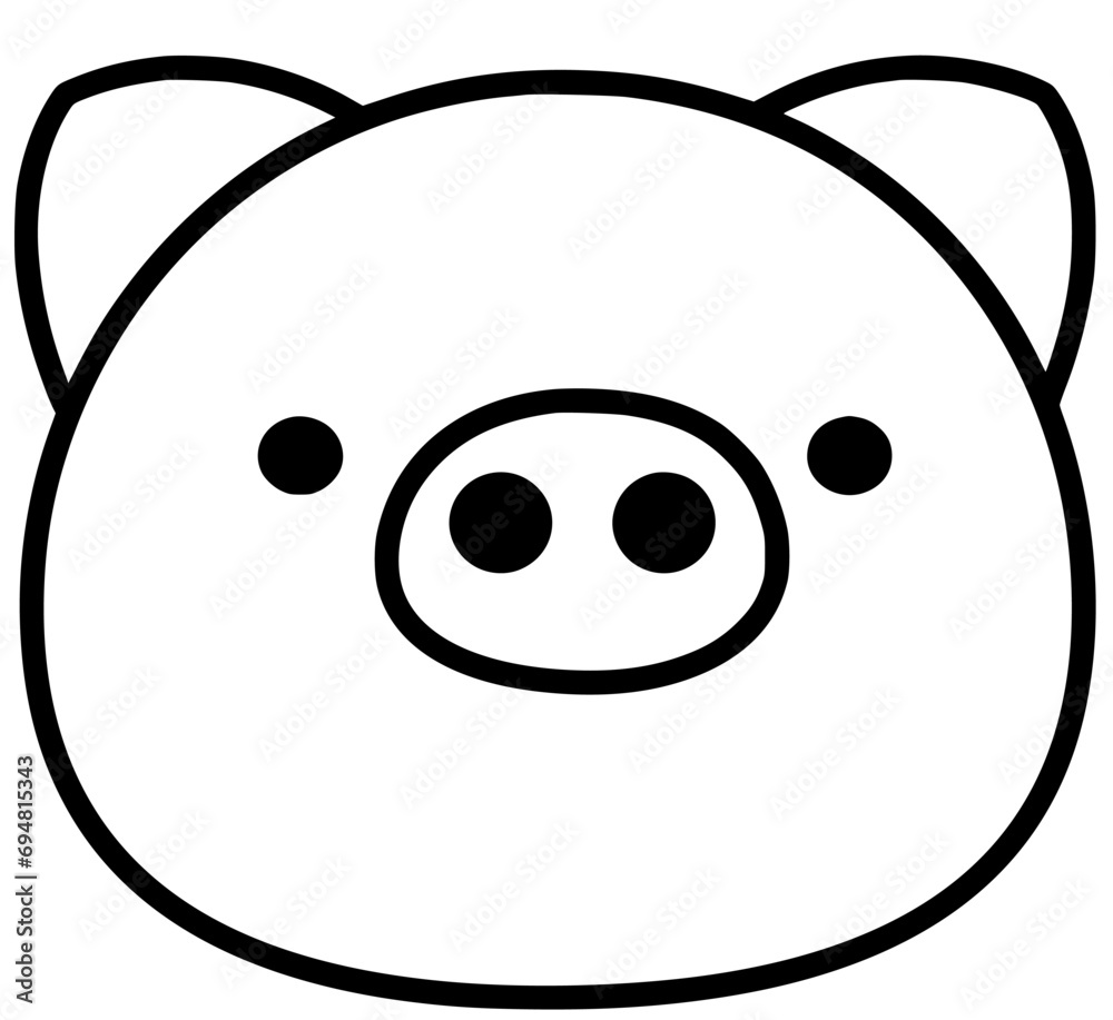 Fototapeta premium pig,pork,animal,animals,zoo,animal kingdom,farming and gardening,face,safari,baby animal,wild life,wild animals,jungle,icon,fowl symbol,kids animal 