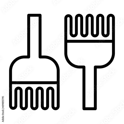 Detangling Brush Icon