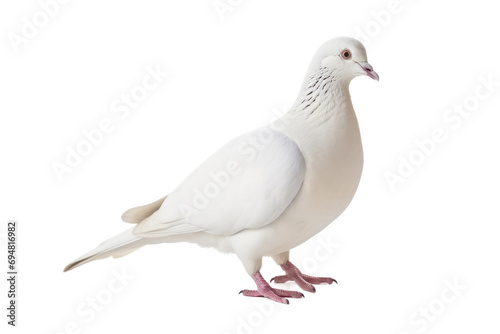 White Dove Isolated On Transparent Background