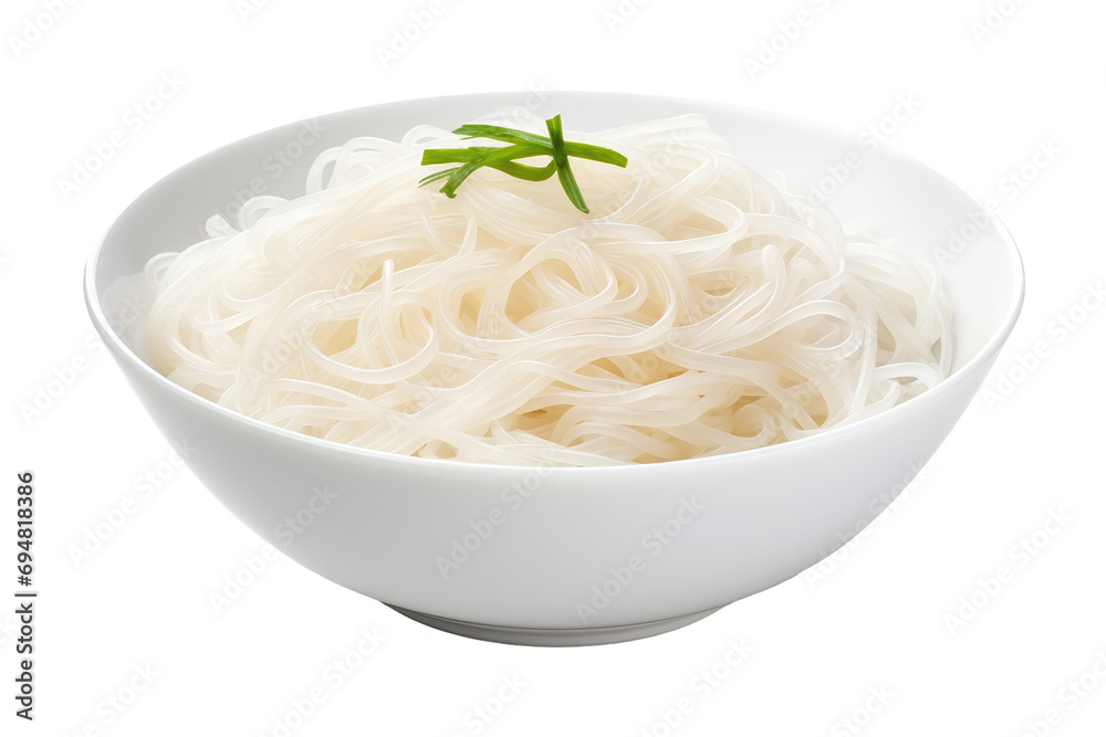 Rice Noodles Isolated On Transparent Background - obrazy, fototapety, plakaty 