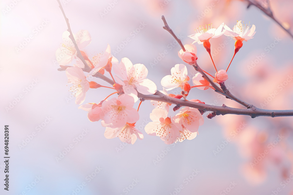 Cherry blossoms blooming in spring, spring background Cherry blossoms blooming in spring, spring background