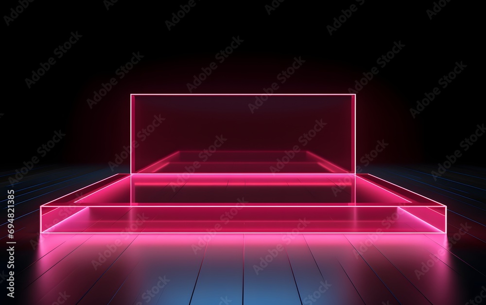 futuristic gaming esports pink neon glass display room futuristic gaming esports pink neon glass display room