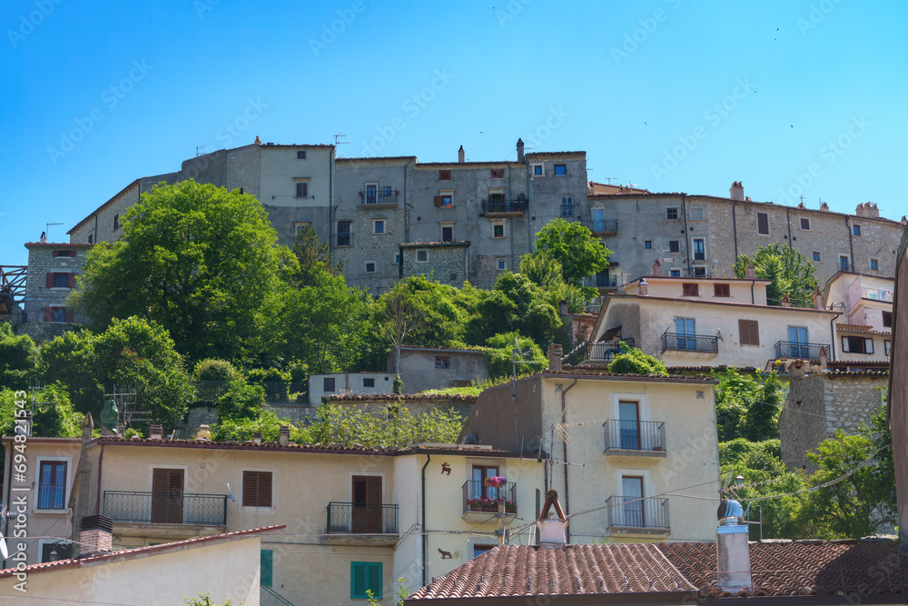 Obraz premium Barrea, old village at Abruzzo National Park
