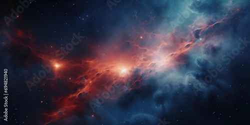 View of the universe photographed from a telescope, space, background © Teppi