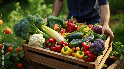 Wooden Basket With Vegetables Collected In The Garden  © Imeji Main