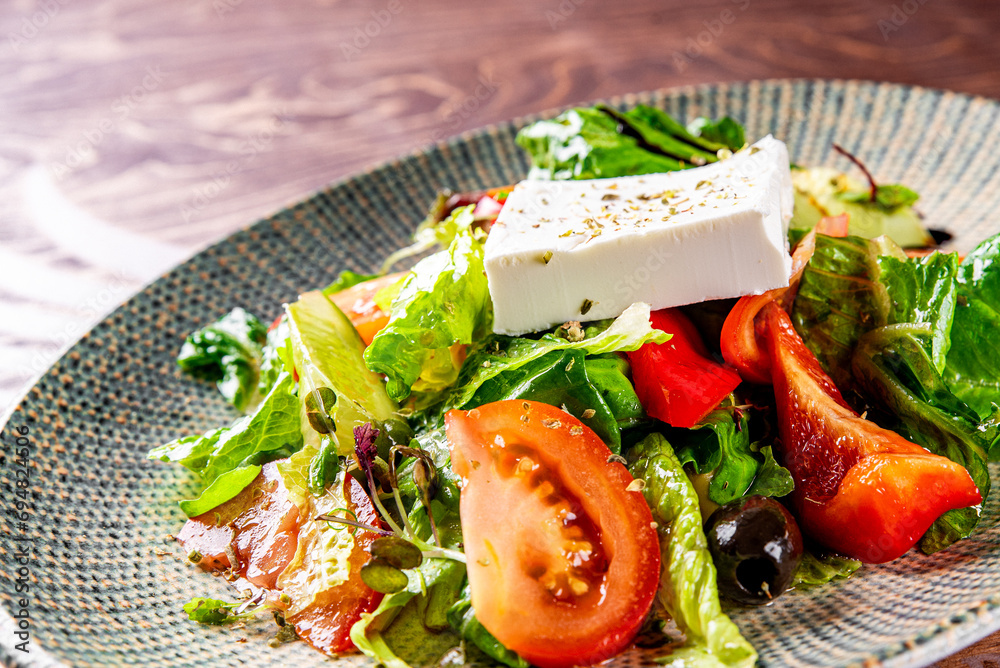 greek salad with cheese, tomato, olive, pepper, onion greek salad with cheese, tomato, olive, pepper, onion
