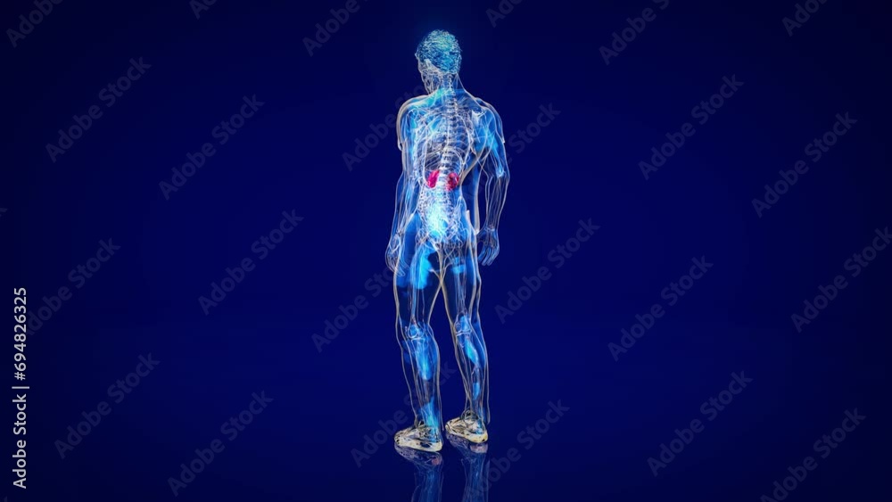 Abstract 3d anatomy view of kidneys Abstract 3d anatomy view of kidneys