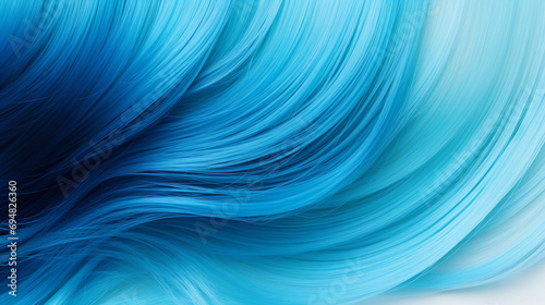 Mèches de cheveux de couleur bleu foncé et clair. Reflet. Coiffure, femme, cheveux. Pour conception et création graphique.