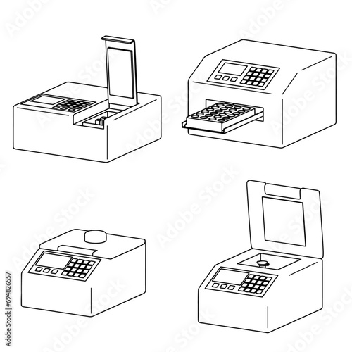分光光度計の線画