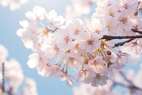 Cherry blossoms blooming in spring  spring background