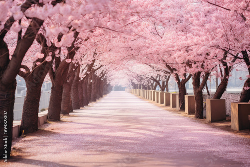 Cherry blossoms blooming in spring  spring background