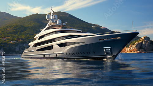 An Expensive Yacht Which Belongs To A Millionaire Was Spotted Near Monaco © Imeji Main