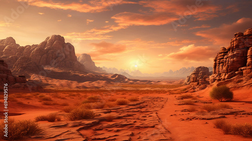 Desert landscape wallpaper